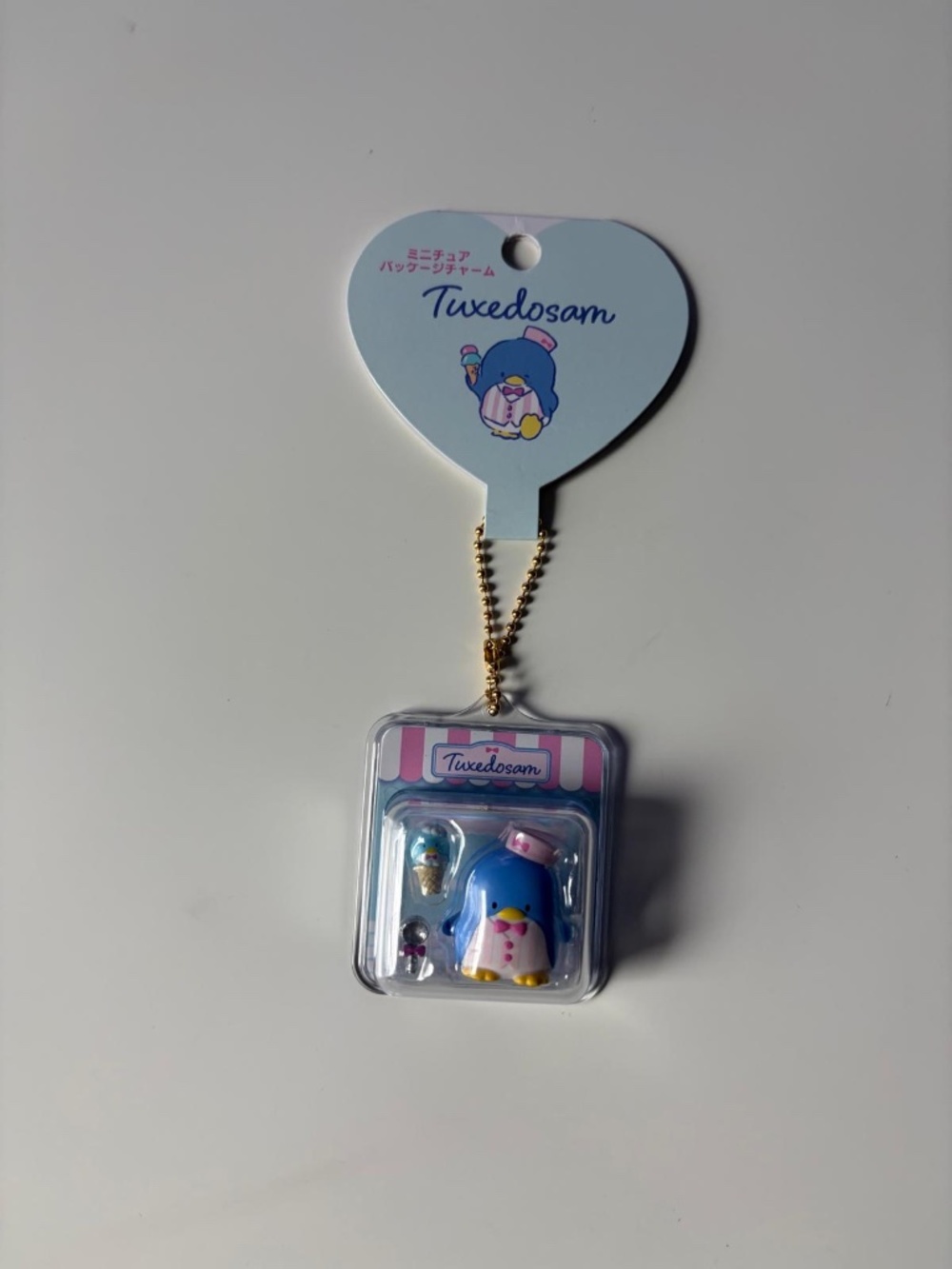 Sanrio Miniature Package Charm Tuxedo Sam Tuxedosam Mini Keychain New From Japan
